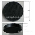 black ceramic honey comb plate